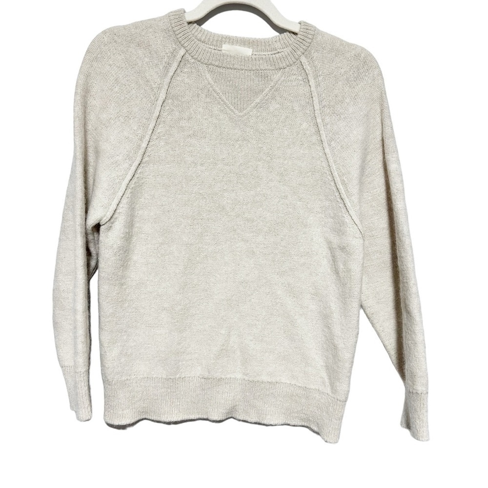 Aritzia Wilfred Free Cream Color Alpaca Blend Soft Sweater Size XS